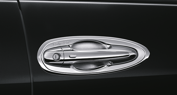 Bộ ốp tay cửa mạ Crôm - 4 cửa (Có viền mạ Chrome)